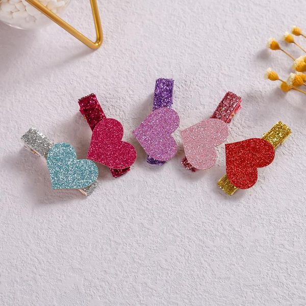 2pcs/set shiny love heart baby hair clips for girls cute mini toddler accessories children's hairpins kids headwear, Slivery;white
2pcs/set shiny love heart baby hair clips for girls cute mini toddler accessories children's hairpins kids headwear, Slivery;white