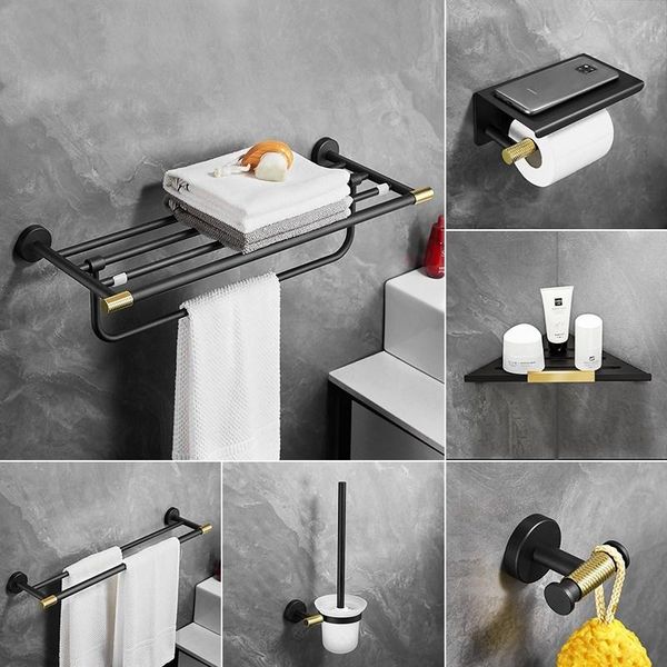 bath accessory set bathroom hardware sets brushed/black stainless steel with nail wall mounted towel bars single hooks rack roll paper holde
bath accessory set bathroom hardware sets brushed/black stainless steel with nail wall mounted towel bars single hooks rack roll paper holde