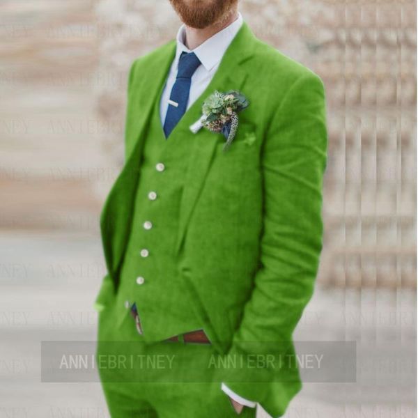 men's suits & blazers tailored green linen wedding groom suit set men jacket vest pants 3 pieces slim fit 2021 formal marriage beach tu, White;black
men's suits & blazers tailored green linen wedding groom suit set men jacket vest pants 3 pieces slim fit 2021 formal marriage beach tu, White;black