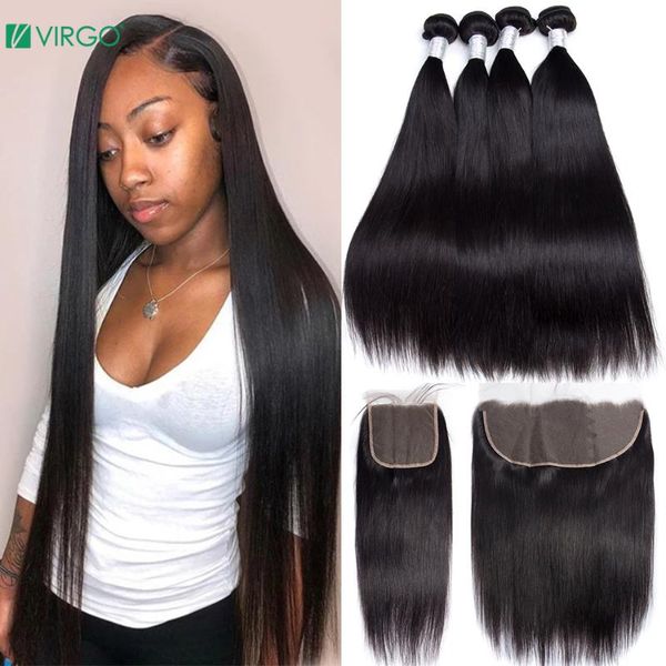 human hair bulks virgo 28 30 inch straight bundles with closure frontal brazilian remy 3 4, Black
human hair bulks virgo 28 30 inch straight bundles with closure frontal brazilian remy 3 4, Black