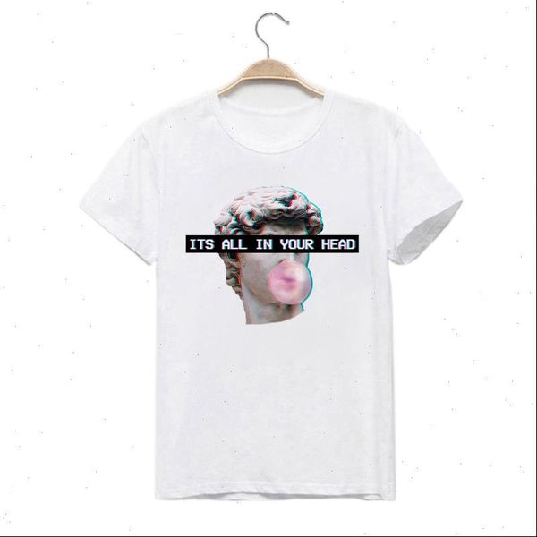 its womens t shirts all in your head spoof women streetwear funny ullzang femme tee summer clothing, White
its womens t shirts all in your head spoof women streetwear funny ullzang femme tee summer clothing, White