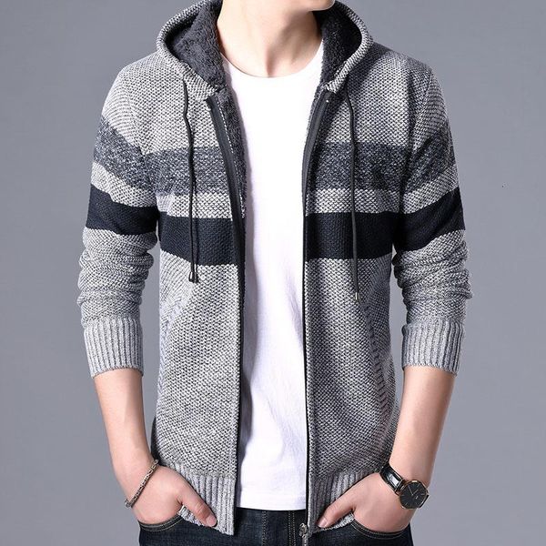 sweaters autumn winter cardigan thick large size hooded jacket sweater men's fashion gradient fleece warm, White;black
sweaters autumn winter cardigan thick large size hooded jacket sweater men's fashion gradient fleece warm, White;black