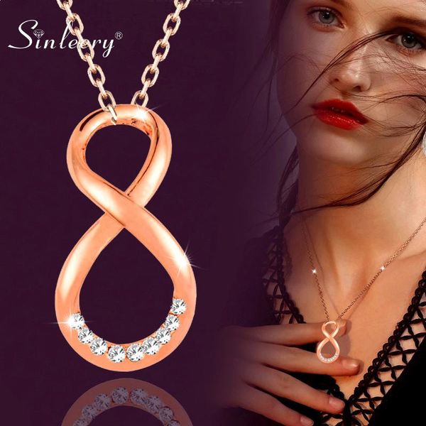 pendant necklaces sinleery eight shape necklace rose gold color chain crystal paved infinity for women jewelry xl516 ssk, Silver
pendant necklaces sinleery eight shape necklace rose gold color chain crystal paved infinity for women jewelry xl516 ssk, Silver