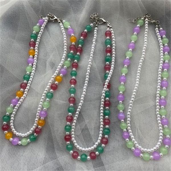 chokers trendy colored resin liuli bead pearl necklace summer beach fashion jewelry gift for women party, Golden;silver
chokers trendy colored resin liuli bead pearl necklace summer beach fashion jewelry gift for women party, Golden;silver
