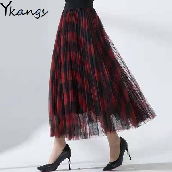 england plaid tulle skirt women fashion korean school checked high waist pleated maxi skirt summer female mesh streetwear 210412, Black
england plaid tulle skirt women fashion korean school checked high waist pleated maxi skirt summer female mesh streetwear 210412, Black