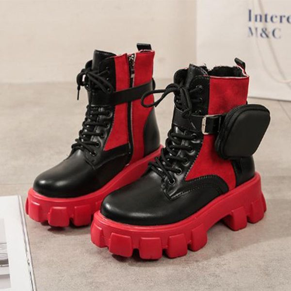 boots women ankle lace up buckle strap short boot female platform thick bottom motorcycle s punk style pu leather ladies shoes, Black
boots women ankle lace up buckle strap short boot female platform thick bottom motorcycle s punk style pu leather ladies shoes, Black