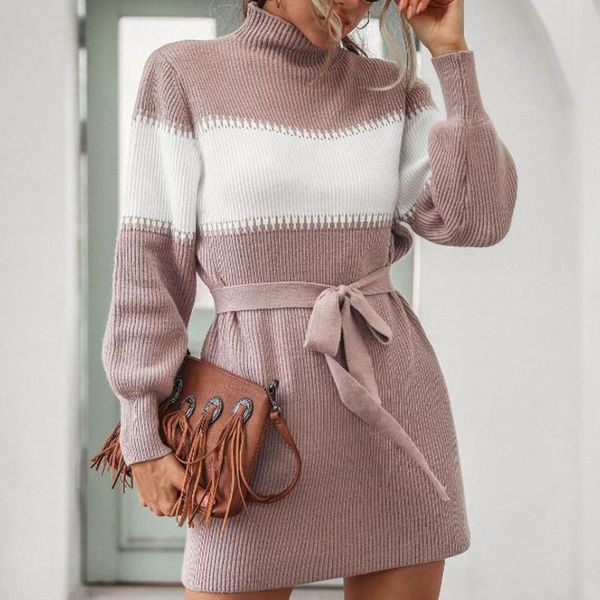 casual dresses turtleneck lantern sleeve high waist knitted dress for women colorblock kniting female autumn winter knit, Black;gray
casual dresses turtleneck lantern sleeve high waist knitted dress for women colorblock kniting female autumn winter knit, Black;gray