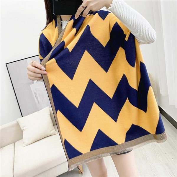 scarves geometric chevron print wool scarf women winter warm pashmina blanket shawl wrap double sides available 2021, Blue;gray
scarves geometric chevron print wool scarf women winter warm pashmina blanket shawl wrap double sides available 2021, Blue;gray