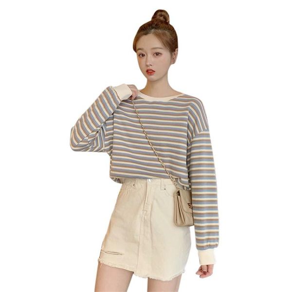 women's sweaters women autumn spring sweater pull femme jersey mujer pullover stripes print loose long sleeved round collar casual, White;black
women's sweaters women autumn spring sweater pull femme jersey mujer pullover stripes print loose long sleeved round collar casual, White;black