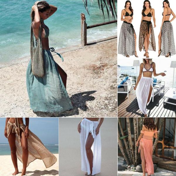 women boho dresses party cover upl leopard maxi skirt beach sundress women's swimwear, White;black
women boho dresses party cover upl leopard maxi skirt beach sundress women's swimwear, White;black