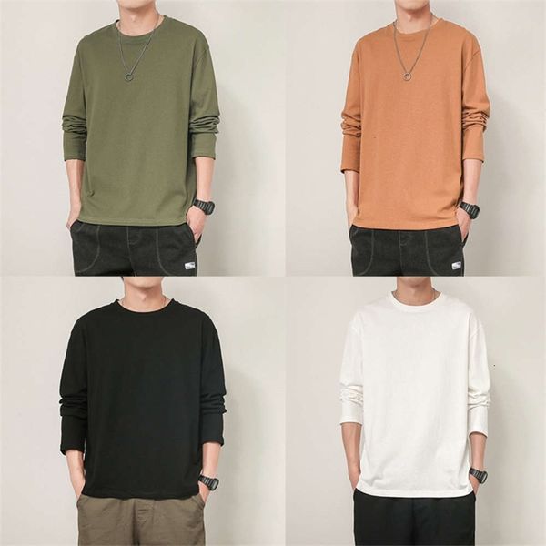 men's t-shirts cotton long sleeve pure color fashion brand loose elastic clothes t-shirt spring wear nsyp, White;black
men's t-shirts cotton long sleeve pure color fashion brand loose elastic clothes t-shirt spring wear nsyp, White;black