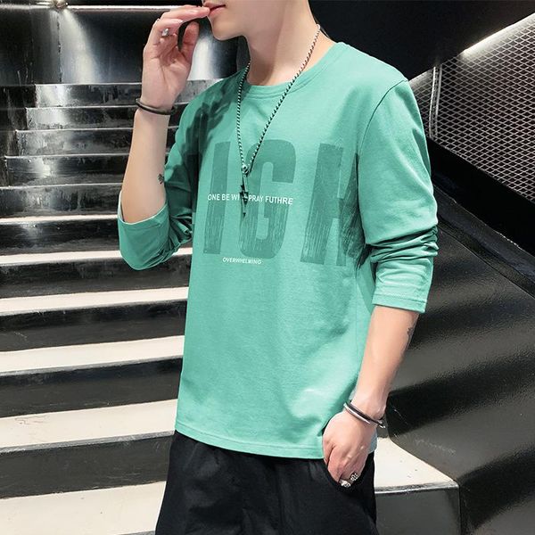 men's t-shirts 72-1207 cotton long sleeve t-shirt wear logo youth autumn trend in the bottom coat round collar, White;black
men's t-shirts 72-1207 cotton long sleeve t-shirt wear logo youth autumn trend in the bottom coat round collar, White;black