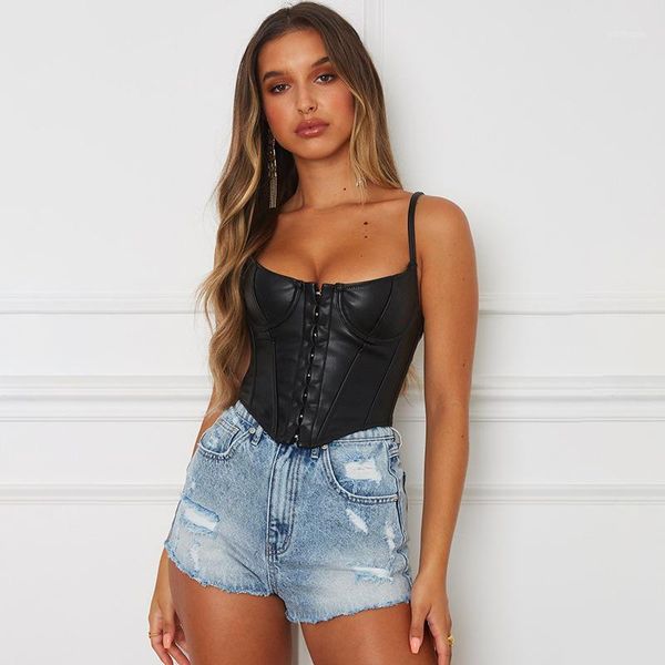 women's tanks & camis black pu leather bustier short corset female crop fashion sleeveless strap clubwear low-cut slim, White
women's tanks & camis black pu leather bustier short corset female crop fashion sleeveless strap clubwear low-cut slim, White