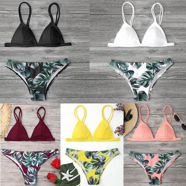 women swimwear bikini set print leaves push-up padded bathing swimsuit beachwear brazilian biquini bath one-piece suits
women swimwear bikini set print leaves push-up padded bathing swimsuit beachwear brazilian biquini bath one-piece suits