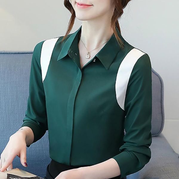 women's blouses & shirts fashion woman 2021 turn down collar blouse women chiffon shirt clothes long sleeve c807, White
women's blouses & shirts fashion woman 2021 turn down collar blouse women chiffon shirt clothes long sleeve c807, White