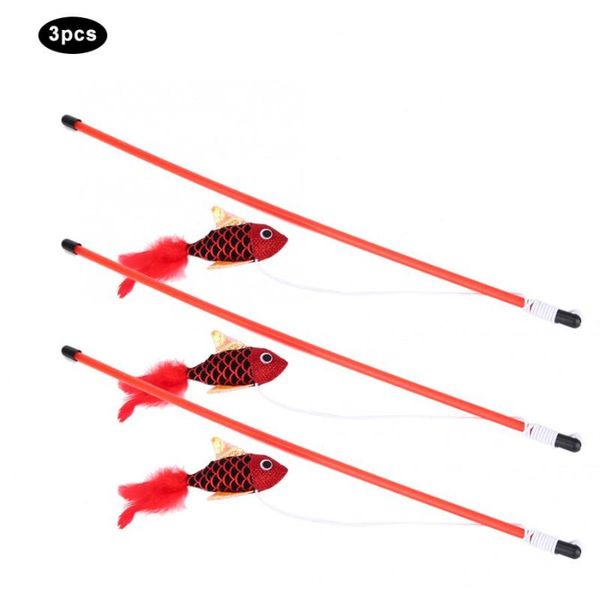 cat toys 3 pcs funny fish shaped elastic string feather stick teaser wand pet training toy supplies
cat toys 3 pcs funny fish shaped elastic string feather stick teaser wand pet training toy supplies