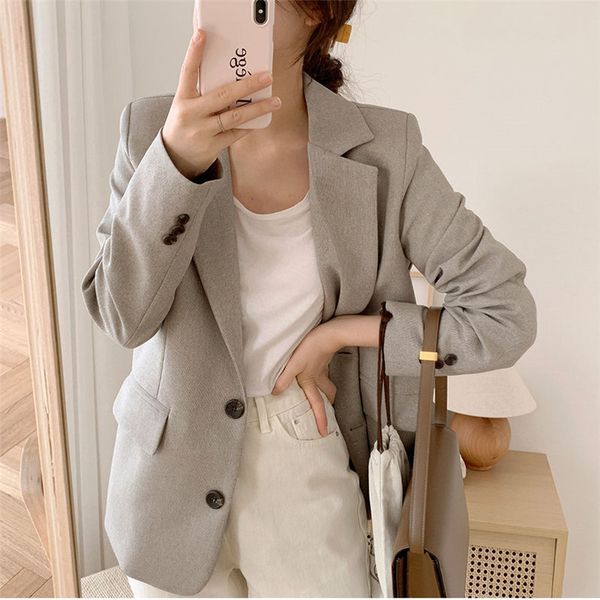 khaki women loose solid ol elegant plus jacket minimalist vintage stylish blazers high street coats 210421, White;black
khaki women loose solid ol elegant plus jacket minimalist vintage stylish blazers high street coats 210421, White;black