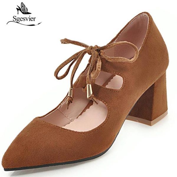 dress shoes sgesvier 2021 spring women pumps thick heel high heels pointed toe office lady lace up woman size 33-45 ox197, Black
dress shoes sgesvier 2021 spring women pumps thick heel high heels pointed toe office lady lace up woman size 33-45 ox197, Black