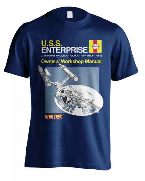 star trek enterprise haynes manual official man shirt, White;black
star trek enterprise haynes manual official man shirt, White;black