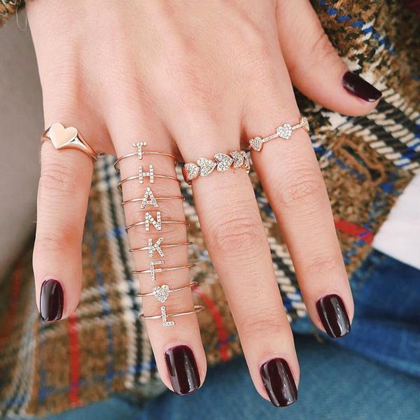 gold filled a to z cz name letter 26 alphabet initial ring women minimal delicate star heart stack jewelry wedding rings, Slivery;golden
gold filled a to z cz name letter 26 alphabet initial ring women minimal delicate star heart stack jewelry wedding rings, Slivery;golden