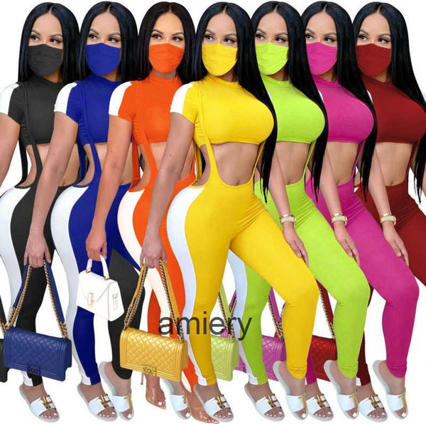 women sports tracksuits with mask designer waist-exposed short sleeve suspender trousers suits club fashion tights 3 piece set, Gray
women sports tracksuits with mask designer waist-exposed short sleeve suspender trousers suits club fashion tights 3 piece set, Gray