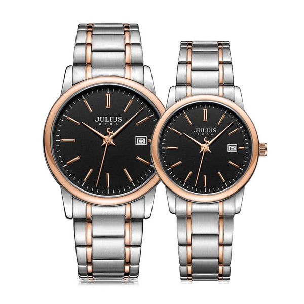 wristwatches classic auto date julius men's watch women's couple lovers fashion hours stainless steel boy girl birthday gift box, Slivery;brown
wristwatches classic auto date julius men's watch women's couple lovers fashion hours stainless steel boy girl birthday gift box, Slivery;brown