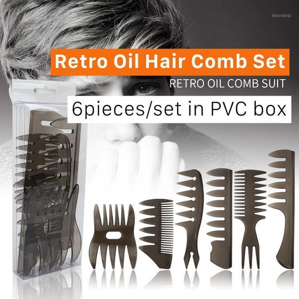 6pcs/set vintage men's retro oil hair comb wide tooth fork back beard styling tools g0421 brushes1, Silver
6pcs/set vintage men's retro oil hair comb wide tooth fork back beard styling tools g0421 brushes1, Silver