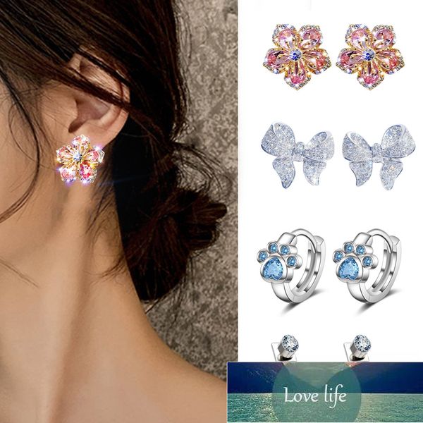fashion korean crystal stud earrings for women girl rose flower bowknot zircon cat claw earrings female statement jewelry gift, Golden;silver
fashion korean crystal stud earrings for women girl rose flower bowknot zircon cat claw earrings female statement jewelry gift, Golden;silver