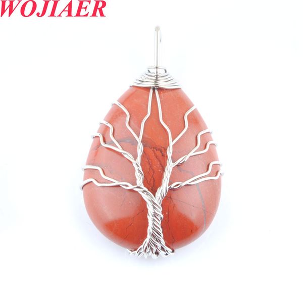 wojiaer tree of life red river jasper water drop twining pendant necklace chain silver colors collier elegant jewelry gifts do9097
wojiaer tree of life red river jasper water drop twining pendant necklace chain silver colors collier elegant jewelry gifts do9097