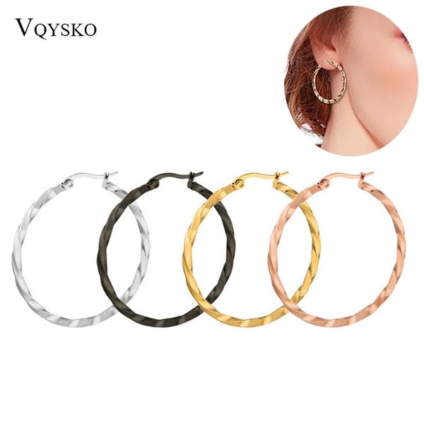 hoop & huggie fashion stainless steel femme twisted earrings round circle wave elegant ear ring for women wedding jewelry multi size, Golden;silver
hoop & huggie fashion stainless steel femme twisted earrings round circle wave elegant ear ring for women wedding jewelry multi size, Golden;silver