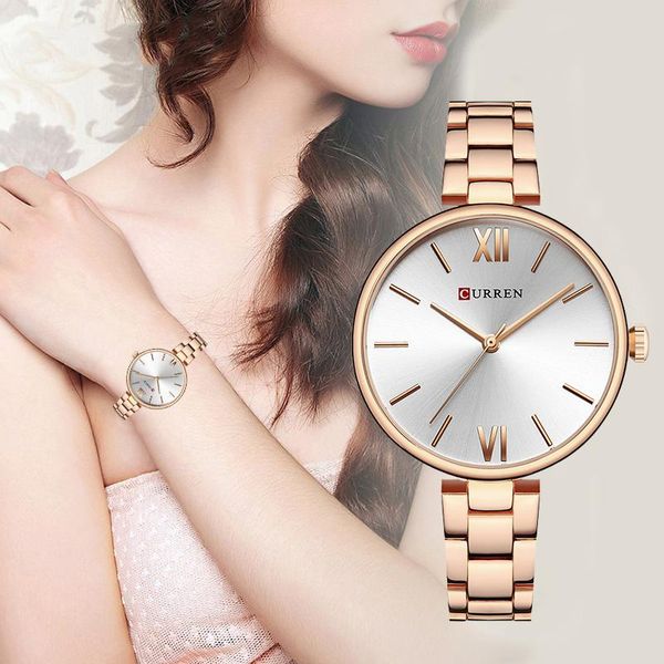 wristwatches curren women casual wrist watch analog waterproof stainless steel gold ladies quartz watches female dress clock, Slivery;brown
wristwatches curren women casual wrist watch analog waterproof stainless steel gold ladies quartz watches female dress clock, Slivery;brown