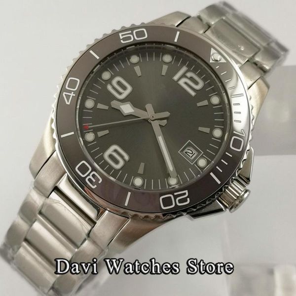 wristwatches 40mm sterile black/green/gray dial case sapphire glass steel bracelet ceramic bezel miyota automatic mens date watch, Slivery;brown
wristwatches 40mm sterile black/green/gray dial case sapphire glass steel bracelet ceramic bezel miyota automatic mens date watch, Slivery;brown
