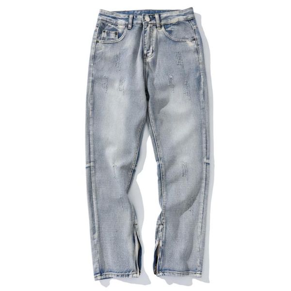 men's jeans straight harem fashion loose zipper trouser mouth denim trousers streetwear male casual pants men solid color mid, Blue
men's jeans straight harem fashion loose zipper trouser mouth denim trousers streetwear male casual pants men solid color mid, Blue