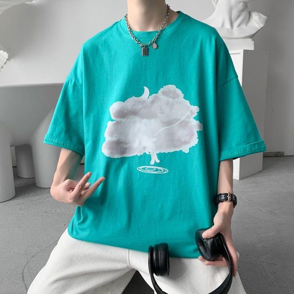 men's t-shirts summer cotton short-sleeved t-shirt loose round neck bear print shirt korean fashion harajuku oversized t-shi, White;black
men's t-shirts summer cotton short-sleeved t-shirt loose round neck bear print shirt korean fashion harajuku oversized t-shi, White;black