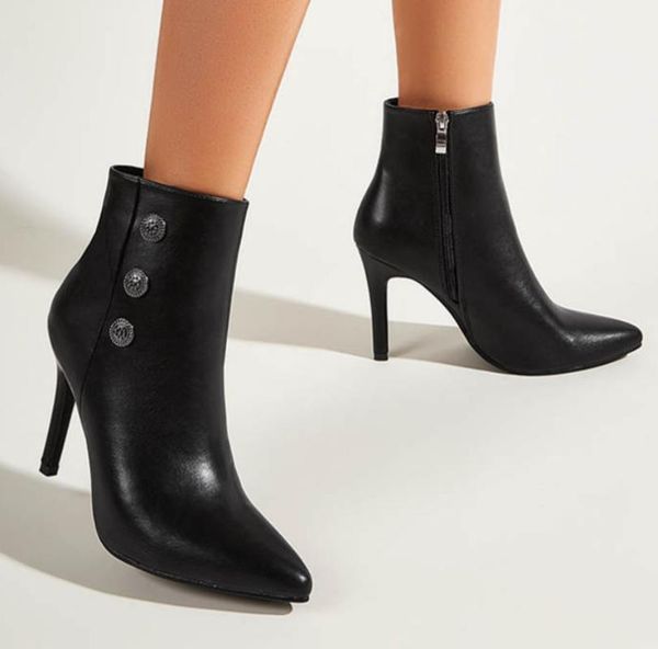 boots 2021 big size 45 women ankle solid color elegant thin high heels party wedding shoes autumn winter woman35-42, Black
boots 2021 big size 45 women ankle solid color elegant thin high heels party wedding shoes autumn winter woman35-42, Black
