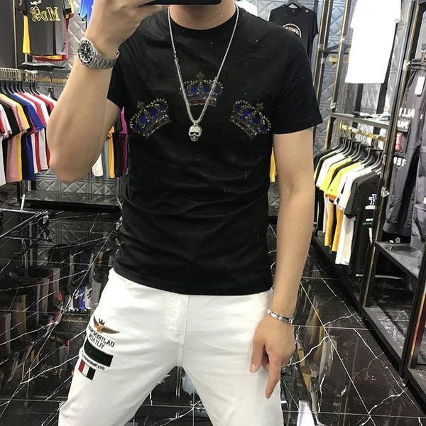 men's t-shirts quickly send m-5xl fashion crown rhinestone t-shirt quality short sleeve 4 color top, White;black
men's t-shirts quickly send m-5xl fashion crown rhinestone t-shirt quality short sleeve 4 color top, White;black
