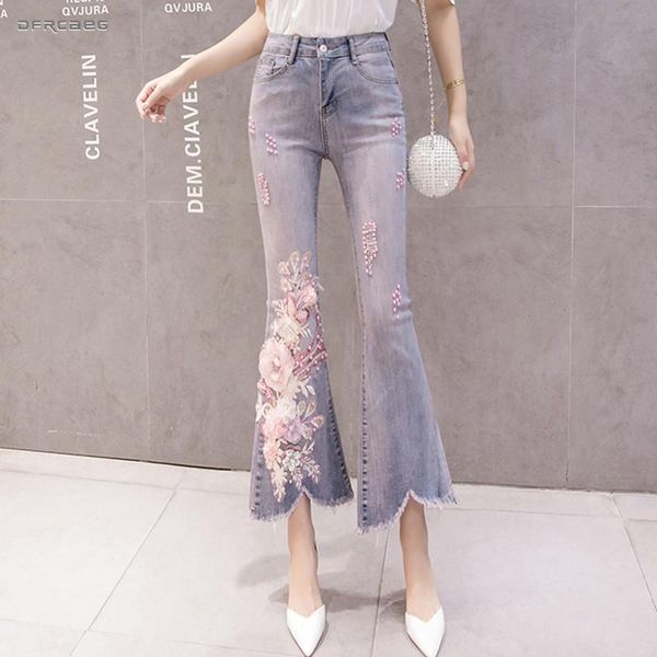 women's jeans 3d flower beading mom denim flare pants women 2021 fashion summer high waist streetwear jean woman ladies skinny trousers, Blue
women's jeans 3d flower beading mom denim flare pants women 2021 fashion summer high waist streetwear jean woman ladies skinny trousers, Blue