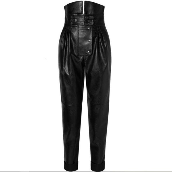 women's pants & capris pu leather high waist fashion ruched asymmetrical trousers female harem, Black;white
women's pants & capris pu leather high waist fashion ruched asymmetrical trousers female harem, Black;white