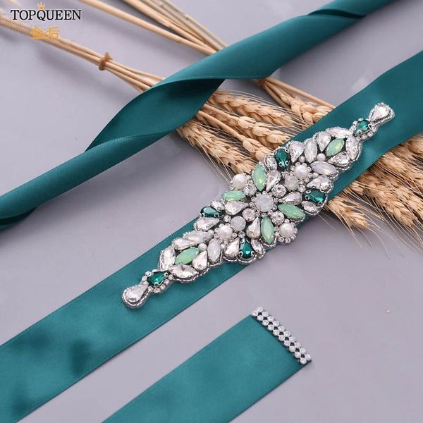 wedding sashes ueen s443 luxury evening dress belt bridal with applique rhinestone green diamond, White
wedding sashes ueen s443 luxury evening dress belt bridal with applique rhinestone green diamond, White