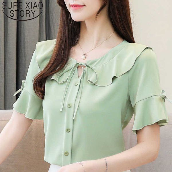 fashion women and blouse chiffon blouse ladies white shirt bow harajuku v-neck flare sleeve short sleeve 3938 50 210527
fashion women and blouse chiffon blouse ladies white shirt bow harajuku v-neck flare sleeve short sleeve 3938 50 210527