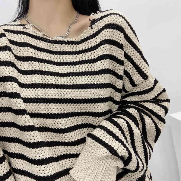 women's sweaters za novas mulheres primavera outono manga longa senhoras camisola listra costura o pescoço cardigans solto macio handfe, White;black
women's sweaters za novas mulheres primavera outono manga longa senhoras camisola listra costura o pescoço cardigans solto macio handfe, White;black