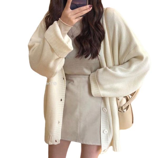 women's jackets women sweaters solid v-neck single breasted loose females cardigan leisure chic elegant trendy warm outwear knitted str, Black;brown
women's jackets women sweaters solid v-neck single breasted loose females cardigan leisure chic elegant trendy warm outwear knitted str, Black;brown