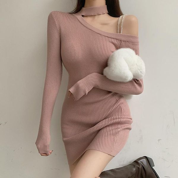 casual dresses halter chain knitting women sheath mini long-sleeved off-shoulder solid elastic pulls, Black;gray
casual dresses halter chain knitting women sheath mini long-sleeved off-shoulder solid elastic pulls, Black;gray