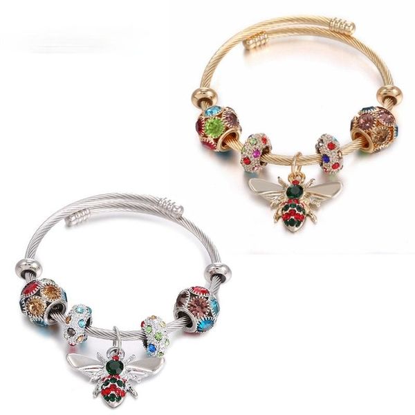 bangle cross border explosion amazon selling classic bee stainless steel bracelet colorful hand ornament pan family, Black
bangle cross border explosion amazon selling classic bee stainless steel bracelet colorful hand ornament pan family, Black