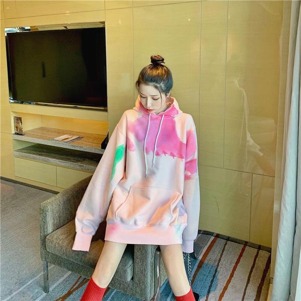 women's hoodies & sweatshirts heavily hand-painted loose hooded pullover plus fleece long-sleeved sweatershirt, Black
women's hoodies & sweatshirts heavily hand-painted loose hooded pullover plus fleece long-sleeved sweatershirt, Black