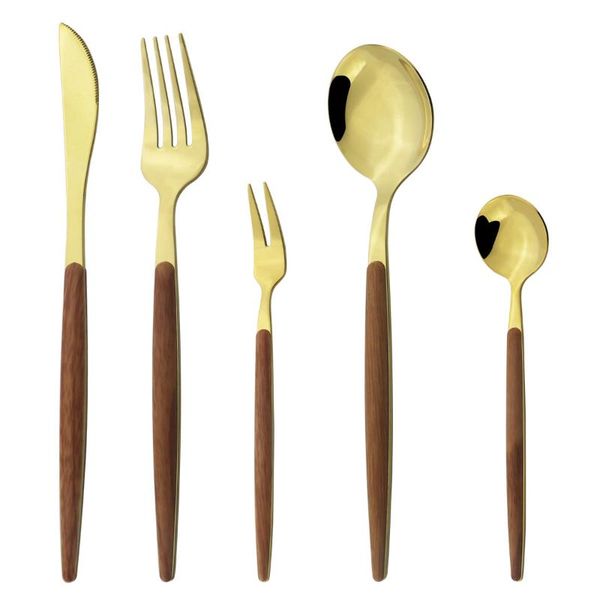 4/5pcs stainless steel cutlery set knife fish fork coffee spoon silverware wooden handle dinnerware party kitchen tableware sets
4/5pcs stainless steel cutlery set knife fish fork coffee spoon silverware wooden handle dinnerware party kitchen tableware sets