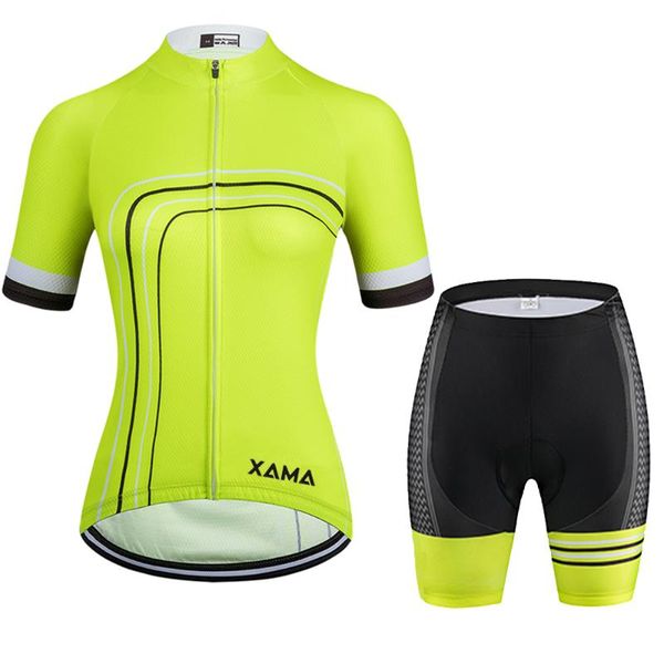 racing sets 2021xama pro women's fluorescent yellow short sleeve cycling jersey mtb clothing conjunto feminino ciclismo maillot mujer, Black;blue
racing sets 2021xama pro women's fluorescent yellow short sleeve cycling jersey mtb clothing conjunto feminino ciclismo maillot mujer, Black;blue