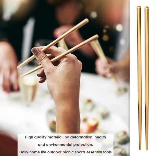 chopsticks 1 pair reusable household stainless steel portable non-slip sticks environmental protection colorful dishware
chopsticks 1 pair reusable household stainless steel portable non-slip sticks environmental protection colorful dishware