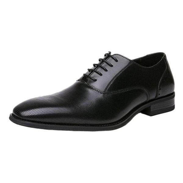men shoes formal lace-up casual business office genuine leather oxfords size 39-45 dress, Black
men shoes formal lace-up casual business office genuine leather oxfords size 39-45 dress, Black