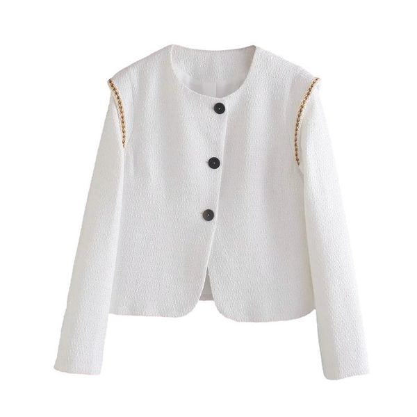 women's jackets woman elegant white patchwork tweed short 2021 spring chic female shoulder padded ladies french button outwear, Black;brown
women's jackets woman elegant white patchwork tweed short 2021 spring chic female shoulder padded ladies french button outwear, Black;brown
